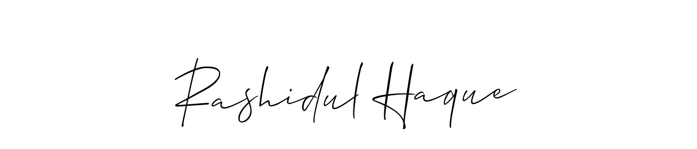 This is the best signature style for the Rashidul Haque name. Also you like these signature font (Allison_Script). Mix name signature. Rashidul Haque signature style 2 images and pictures png