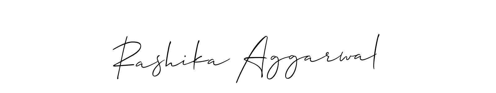 How to make Rashika Aggarwal signature? Allison_Script is a professional autograph style. Create handwritten signature for Rashika Aggarwal name. Rashika Aggarwal signature style 2 images and pictures png