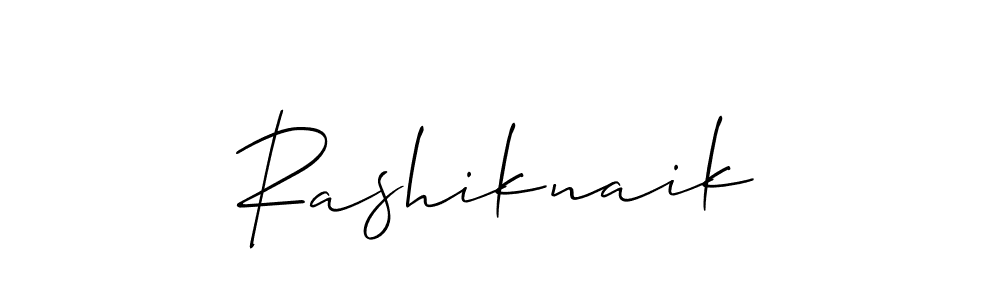 Use a signature maker to create a handwritten signature online. With this signature software, you can design (Allison_Script) your own signature for name Rashiknaik. Rashiknaik signature style 2 images and pictures png