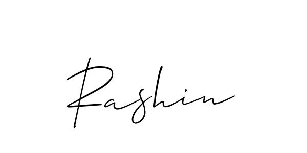 Create a beautiful signature design for name Rashin. With this signature (Allison_Script) fonts, you can make a handwritten signature for free. Rashin signature style 2 images and pictures png