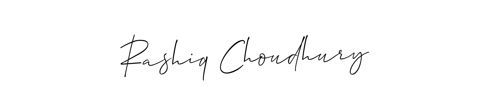 How to Draw Rashiq Choudhury signature style? Allison_Script is a latest design signature styles for name Rashiq Choudhury. Rashiq Choudhury signature style 2 images and pictures png