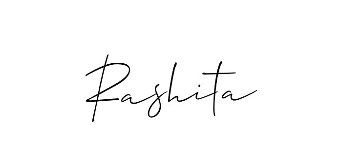 Similarly Allison_Script is the best handwritten signature design. Signature creator online .You can use it as an online autograph creator for name Rashita. Rashita signature style 2 images and pictures png