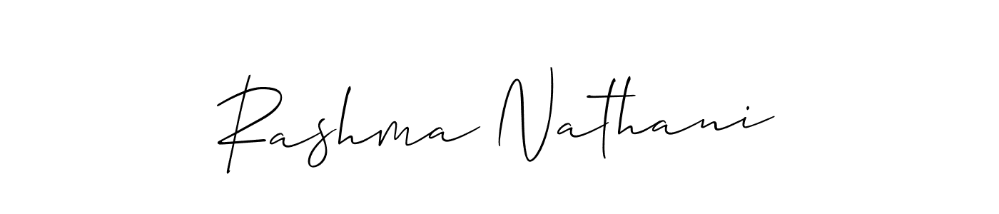 This is the best signature style for the Rashma Nathani name. Also you like these signature font (Allison_Script). Mix name signature. Rashma Nathani signature style 2 images and pictures png