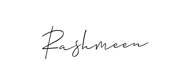 Create a beautiful signature design for name Rashmeen. With this signature (Allison_Script) fonts, you can make a handwritten signature for free. Rashmeen signature style 2 images and pictures png