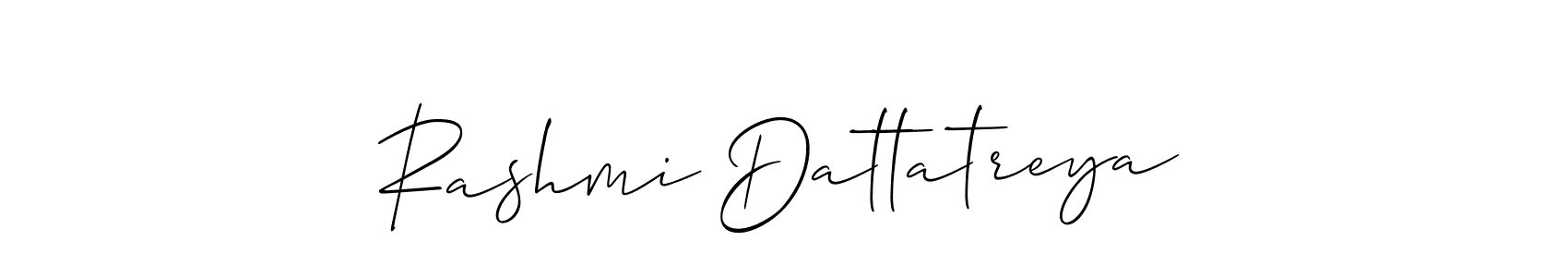 Also You can easily find your signature by using the search form. We will create Rashmi Dattatreya name handwritten signature images for you free of cost using Allison_Script sign style. Rashmi Dattatreya signature style 2 images and pictures png