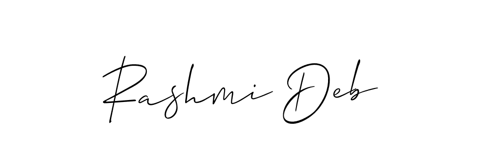 Create a beautiful signature design for name Rashmi Deb. With this signature (Allison_Script) fonts, you can make a handwritten signature for free. Rashmi Deb signature style 2 images and pictures png