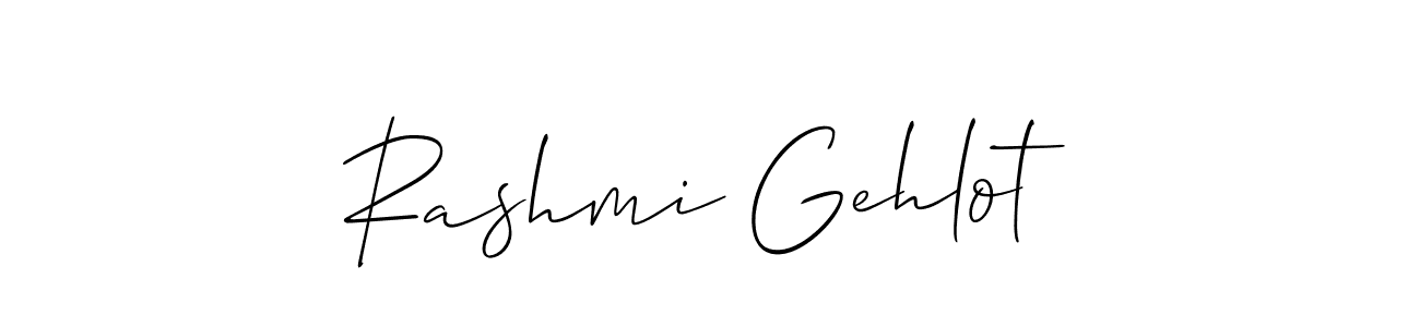 Rashmi Gehlot stylish signature style. Best Handwritten Sign (Allison_Script) for my name. Handwritten Signature Collection Ideas for my name Rashmi Gehlot. Rashmi Gehlot signature style 2 images and pictures png