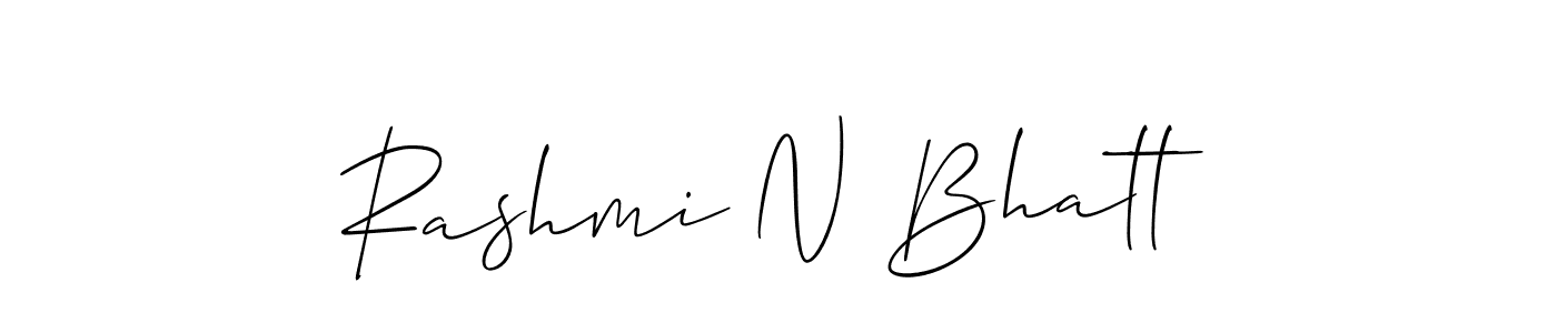 Use a signature maker to create a handwritten signature online. With this signature software, you can design (Allison_Script) your own signature for name Rashmi N Bhatt. Rashmi N Bhatt signature style 2 images and pictures png