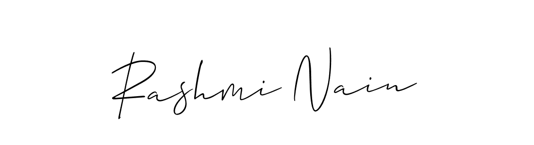 How to make Rashmi Nain signature? Allison_Script is a professional autograph style. Create handwritten signature for Rashmi Nain name. Rashmi Nain signature style 2 images and pictures png