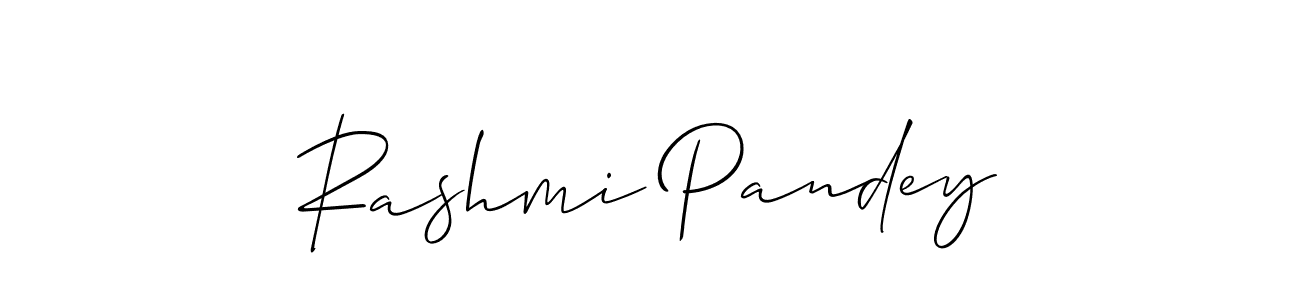 Use a signature maker to create a handwritten signature online. With this signature software, you can design (Allison_Script) your own signature for name Rashmi Pandey. Rashmi Pandey signature style 2 images and pictures png