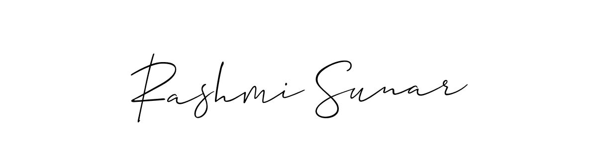 Also we have Rashmi Sunar name is the best signature style. Create professional handwritten signature collection using Allison_Script autograph style. Rashmi Sunar signature style 2 images and pictures png