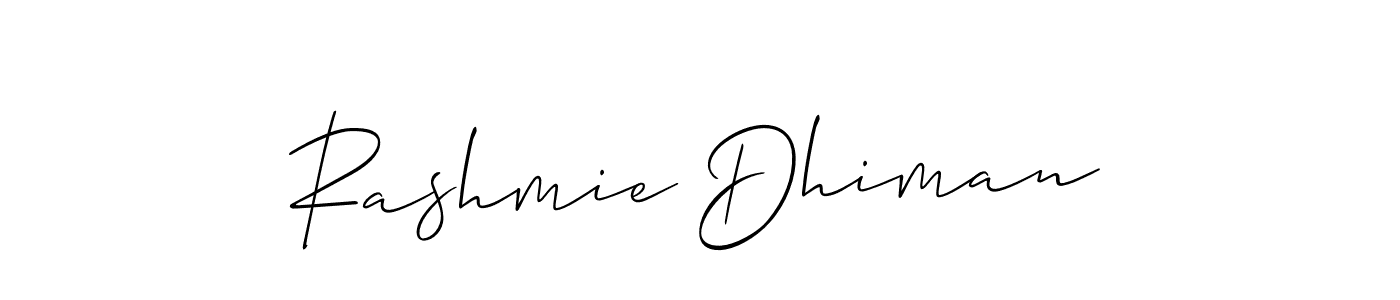 This is the best signature style for the Rashmie Dhiman name. Also you like these signature font (Allison_Script). Mix name signature. Rashmie Dhiman signature style 2 images and pictures png