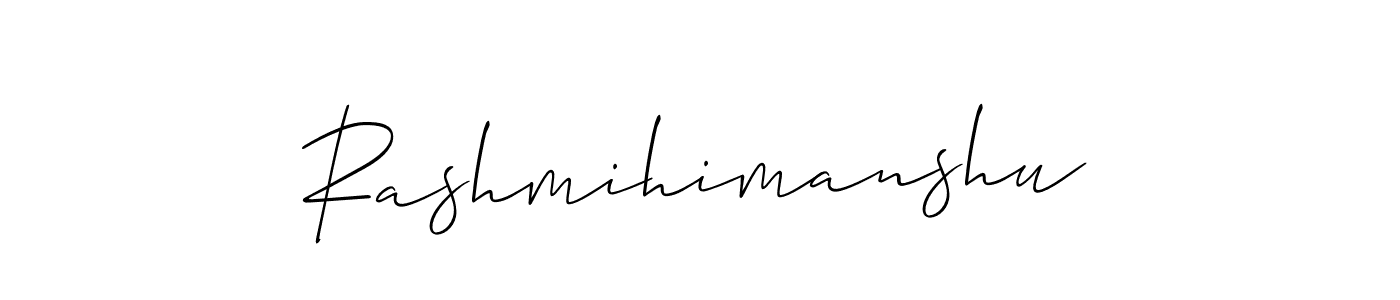 Make a short Rashmihimanshu signature style. Manage your documents anywhere anytime using Allison_Script. Create and add eSignatures, submit forms, share and send files easily. Rashmihimanshu signature style 2 images and pictures png