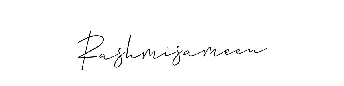 Design your own signature with our free online signature maker. With this signature software, you can create a handwritten (Allison_Script) signature for name Rashmisameen. Rashmisameen signature style 2 images and pictures png