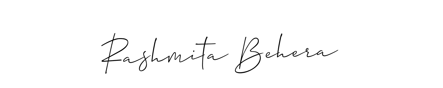 Design your own signature with our free online signature maker. With this signature software, you can create a handwritten (Allison_Script) signature for name Rashmita Behera. Rashmita Behera signature style 2 images and pictures png