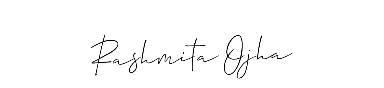 How to make Rashmita Ojha name signature. Use Allison_Script style for creating short signs online. This is the latest handwritten sign. Rashmita Ojha signature style 2 images and pictures png