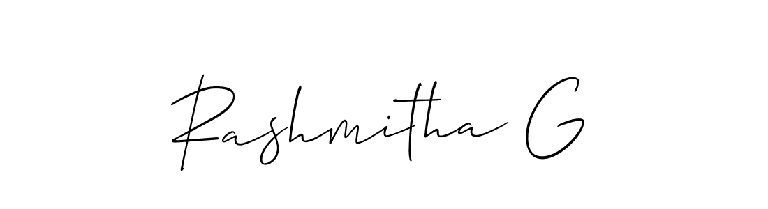 This is the best signature style for the Rashmitha G name. Also you like these signature font (Allison_Script). Mix name signature. Rashmitha G signature style 2 images and pictures png