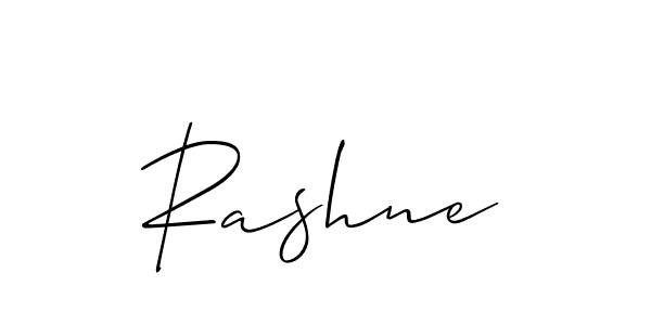 Use a signature maker to create a handwritten signature online. With this signature software, you can design (Allison_Script) your own signature for name Rashne. Rashne signature style 2 images and pictures png