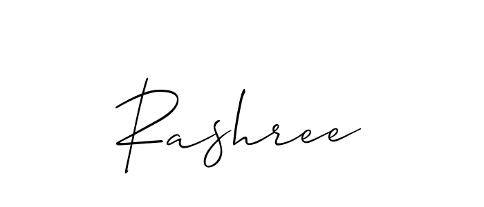 Rashree stylish signature style. Best Handwritten Sign (Allison_Script) for my name. Handwritten Signature Collection Ideas for my name Rashree. Rashree signature style 2 images and pictures png