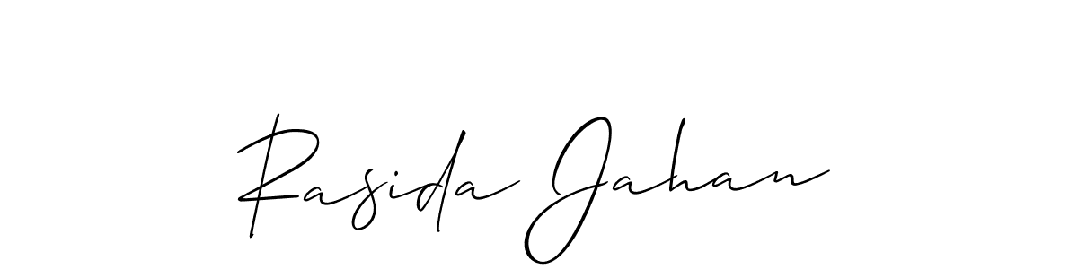 Create a beautiful signature design for name Rasida Jahan. With this signature (Allison_Script) fonts, you can make a handwritten signature for free. Rasida Jahan signature style 2 images and pictures png