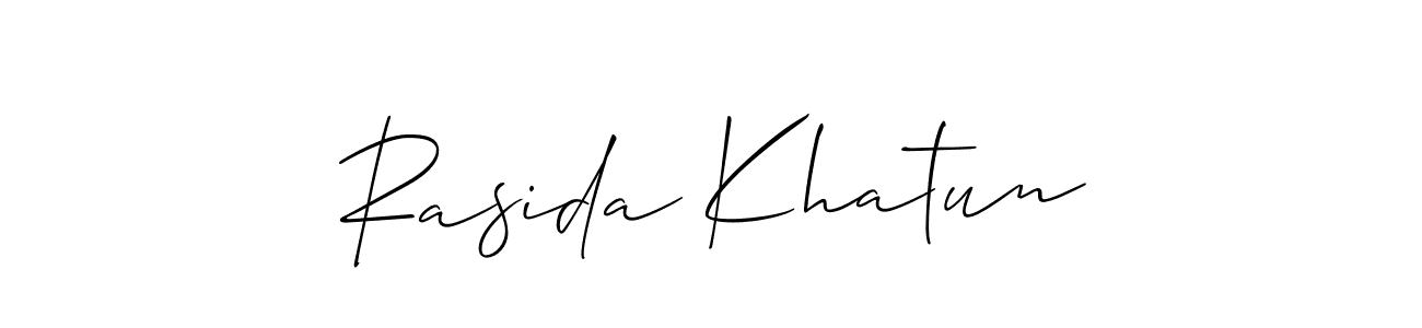 if you are searching for the best signature style for your name Rasida Khatun. so please give up your signature search. here we have designed multiple signature styles  using Allison_Script. Rasida Khatun signature style 2 images and pictures png