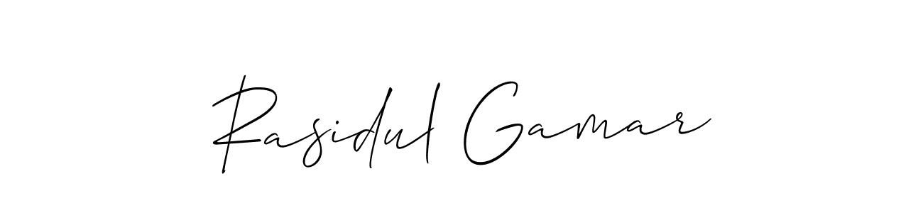 Allison_Script is a professional signature style that is perfect for those who want to add a touch of class to their signature. It is also a great choice for those who want to make their signature more unique. Get Rasidul Gamar name to fancy signature for free. Rasidul Gamar signature style 2 images and pictures png
