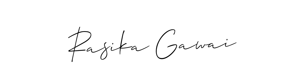 Make a beautiful signature design for name Rasika Gawai. With this signature (Allison_Script) style, you can create a handwritten signature for free. Rasika Gawai signature style 2 images and pictures png