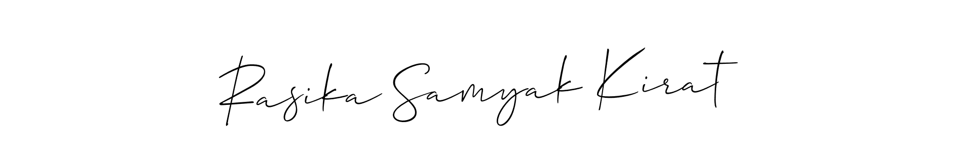 Once you've used our free online signature maker to create your best signature Allison_Script style, it's time to enjoy all of the benefits that Rasika Samyak Kirat name signing documents. Rasika Samyak Kirat signature style 2 images and pictures png