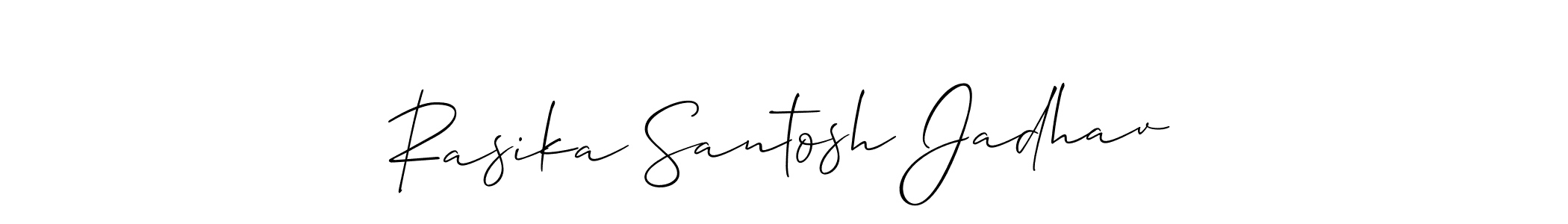 Rasika Santosh Jadhav stylish signature style. Best Handwritten Sign (Allison_Script) for my name. Handwritten Signature Collection Ideas for my name Rasika Santosh Jadhav. Rasika Santosh Jadhav signature style 2 images and pictures png