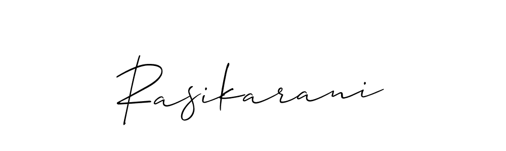 How to make Rasikarani signature? Allison_Script is a professional autograph style. Create handwritten signature for Rasikarani name. Rasikarani signature style 2 images and pictures png