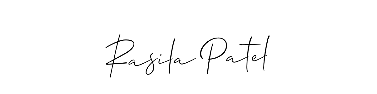 It looks lik you need a new signature style for name Rasila Patel. Design unique handwritten (Allison_Script) signature with our free signature maker in just a few clicks. Rasila Patel signature style 2 images and pictures png