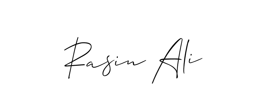 Make a beautiful signature design for name Rasin Ali. With this signature (Allison_Script) style, you can create a handwritten signature for free. Rasin Ali signature style 2 images and pictures png