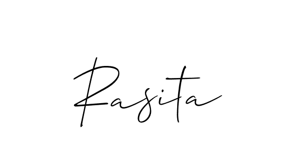 Make a beautiful signature design for name Rasita. With this signature (Allison_Script) style, you can create a handwritten signature for free. Rasita signature style 2 images and pictures png