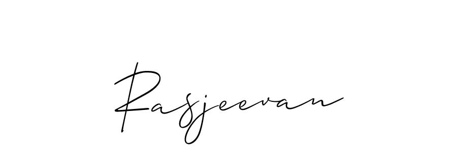 Make a beautiful signature design for name Rasjeevan. With this signature (Allison_Script) style, you can create a handwritten signature for free. Rasjeevan signature style 2 images and pictures png