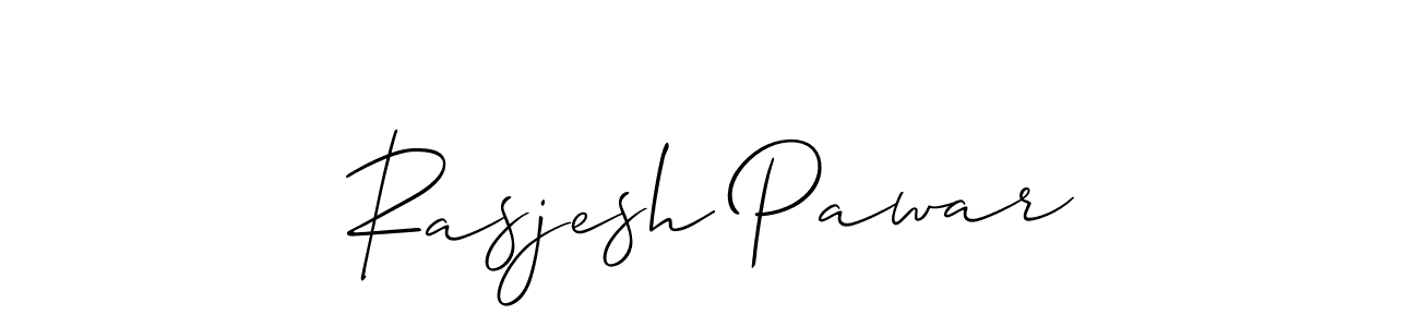 Create a beautiful signature design for name Rasjesh Pawar. With this signature (Allison_Script) fonts, you can make a handwritten signature for free. Rasjesh Pawar signature style 2 images and pictures png