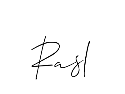 It looks lik you need a new signature style for name Rasl. Design unique handwritten (Allison_Script) signature with our free signature maker in just a few clicks. Rasl signature style 2 images and pictures png