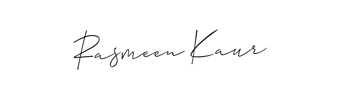 Use a signature maker to create a handwritten signature online. With this signature software, you can design (Allison_Script) your own signature for name Rasmeen Kaur. Rasmeen Kaur signature style 2 images and pictures png