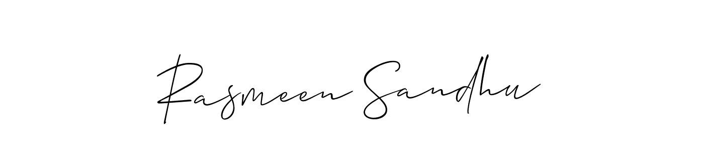 How to make Rasmeen Sandhu signature? Allison_Script is a professional autograph style. Create handwritten signature for Rasmeen Sandhu name. Rasmeen Sandhu signature style 2 images and pictures png