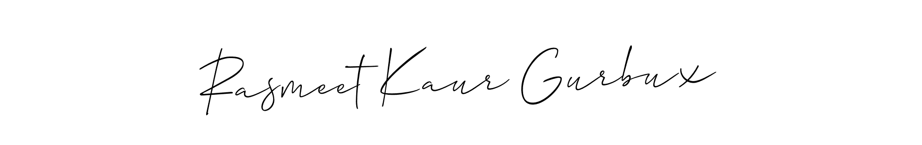 Use a signature maker to create a handwritten signature online. With this signature software, you can design (Allison_Script) your own signature for name Rasmeet Kaur Gurbux. Rasmeet Kaur Gurbux signature style 2 images and pictures png