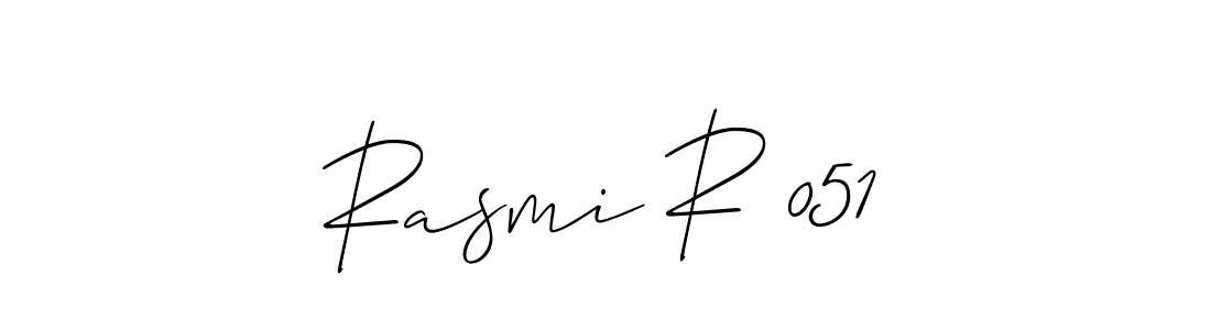 How to make Rasmi R 051 name signature. Use Allison_Script style for creating short signs online. This is the latest handwritten sign. Rasmi R 051 signature style 2 images and pictures png