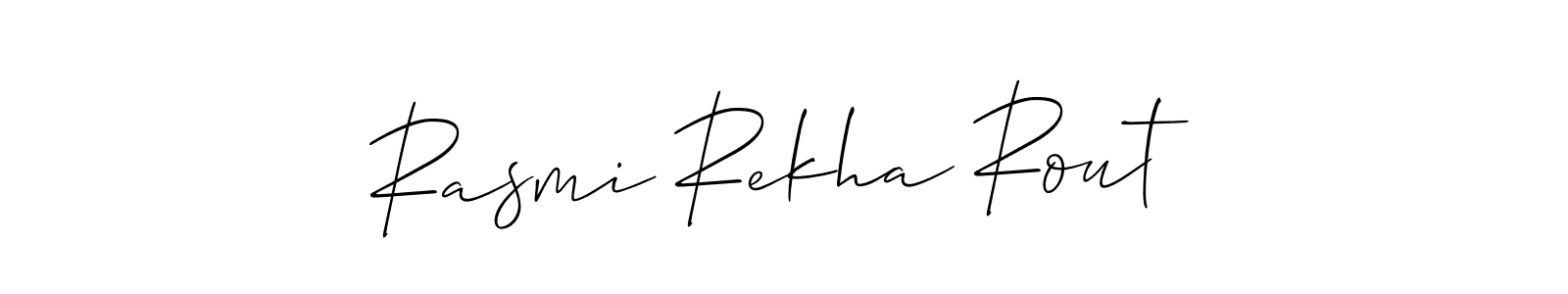 It looks lik you need a new signature style for name Rasmi Rekha Rout. Design unique handwritten (Allison_Script) signature with our free signature maker in just a few clicks. Rasmi Rekha Rout signature style 2 images and pictures png