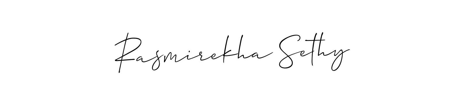 It looks lik you need a new signature style for name Rasmirekha Sethy. Design unique handwritten (Allison_Script) signature with our free signature maker in just a few clicks. Rasmirekha Sethy signature style 2 images and pictures png