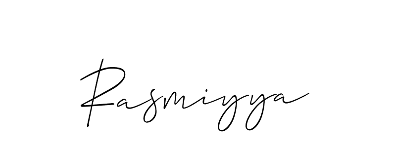 How to make Rasmiyya signature? Allison_Script is a professional autograph style. Create handwritten signature for Rasmiyya name. Rasmiyya signature style 2 images and pictures png