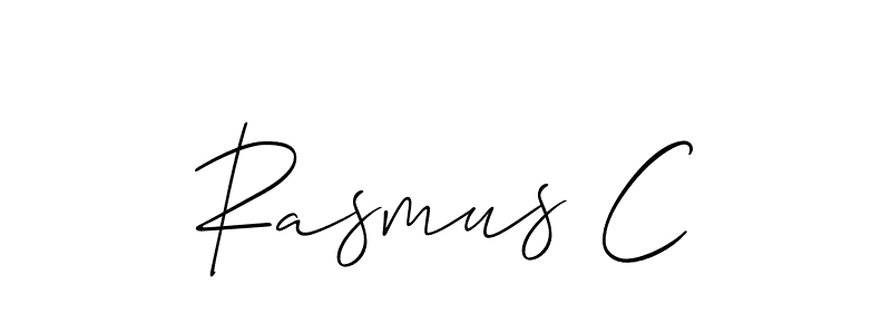 Design your own signature with our free online signature maker. With this signature software, you can create a handwritten (Allison_Script) signature for name Rasmus C. Rasmus C signature style 2 images and pictures png