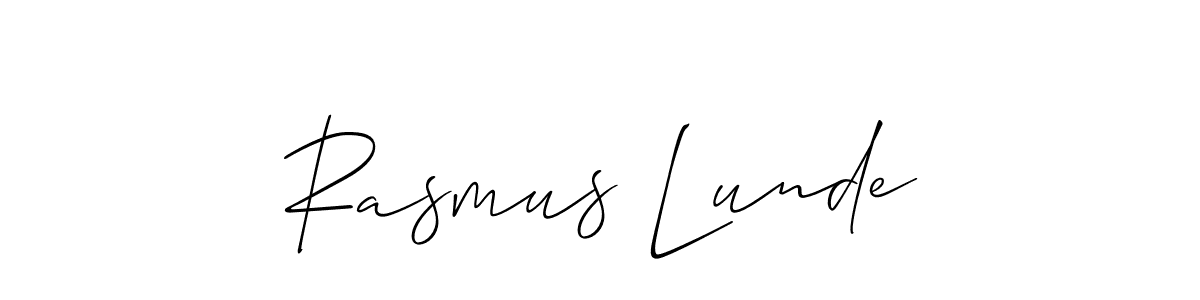 It looks lik you need a new signature style for name Rasmus Lunde. Design unique handwritten (Allison_Script) signature with our free signature maker in just a few clicks. Rasmus Lunde signature style 2 images and pictures png
