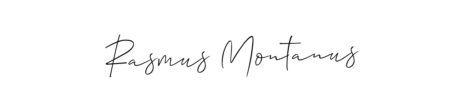 Use a signature maker to create a handwritten signature online. With this signature software, you can design (Allison_Script) your own signature for name Rasmus Montanus. Rasmus Montanus signature style 2 images and pictures png