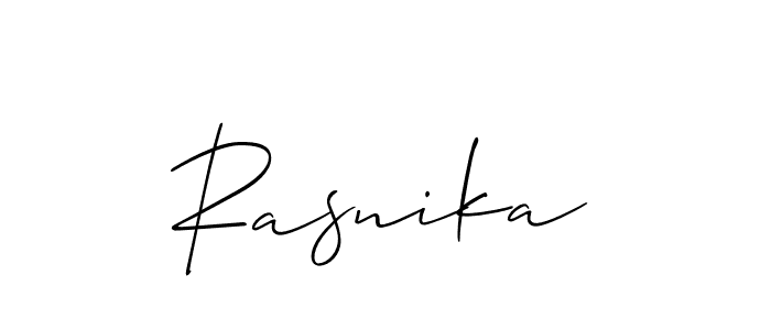 Best and Professional Signature Style for Rasnika. Allison_Script Best Signature Style Collection. Rasnika signature style 2 images and pictures png