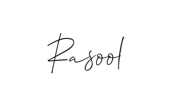 if you are searching for the best signature style for your name Rasool. so please give up your signature search. here we have designed multiple signature styles  using Allison_Script. Rasool signature style 2 images and pictures png