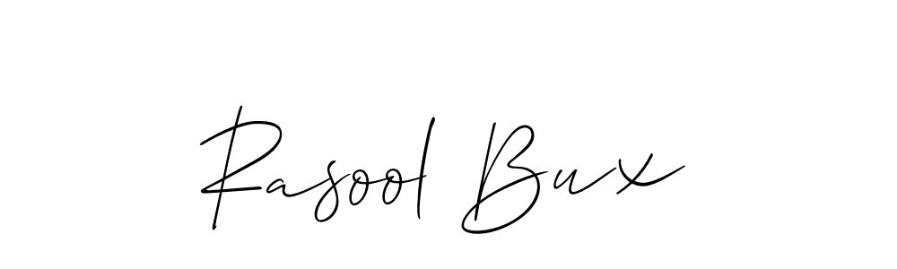 Create a beautiful signature design for name Rasool Bux. With this signature (Allison_Script) fonts, you can make a handwritten signature for free. Rasool Bux signature style 2 images and pictures png