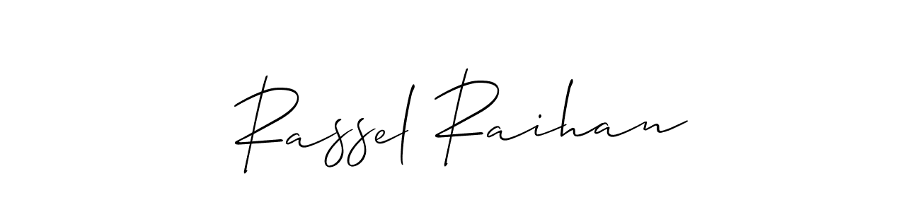 Here are the top 10 professional signature styles for the name Rassel Raihan. These are the best autograph styles you can use for your name. Rassel Raihan signature style 2 images and pictures png